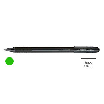 Bluepixel Equipamentos e Serviços Informáticos Lda | Caneta Esferográfica Uni Jetstream SX101 Verde 1mm — Escrever com Precisão Uni Esferográficas