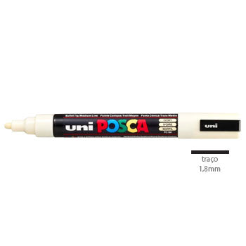 Bluepixel Equipamentos e Serviços Informáticos Lda | Marcador Uniball Posca PC-5M 1,8mm Marfim — Caneta para Arte e Artesanato Posca Marcadores