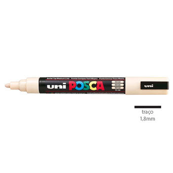 Bluepixel Equipamentos e Serviços Informáticos Lda | Marcador Uni-Ball Posca PC-5M Bege 1,8mm para Arte e Decoração Posca Marcadores