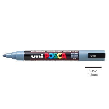 Bluepixel Equipamentos e Serviços Informáticos Lda | Marcador UniPosca PC-5M Cinza Slate 1,8mm - Caneta para Artes Posca Marcadores