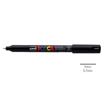 Bluepixel Equipamentos e Serviços Informáticos Lda | Marcador UniBall Posca PC-1MR Preto 0,7mm – Pack com 24 unidades Posca Marcadores