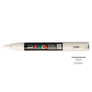 Bluepixel Equipamentos e Serviços Informáticos Lda | Marcador Uni-Ball Posca PC-1M Branco 0,7mm – Tinta para Artes Posca Marcadores
