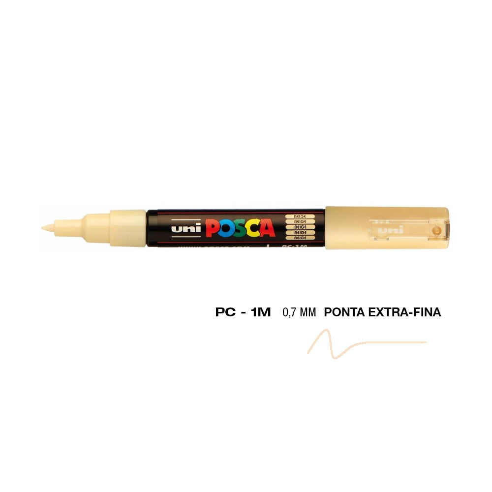 Bluepixel Equipamentos e Serviços Informáticos Lda | Marcador Uniball Posca PC-1M Bege 0,7mm | 1 unidade Posca Marcadores