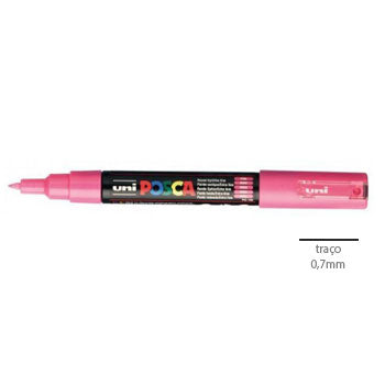 Bluepixel Equipamentos e Serviços Informáticos Lda | Marcador Uniball Posca PC-1M Rosa 0,7mm — Caneta para Artes Posca Marcadores