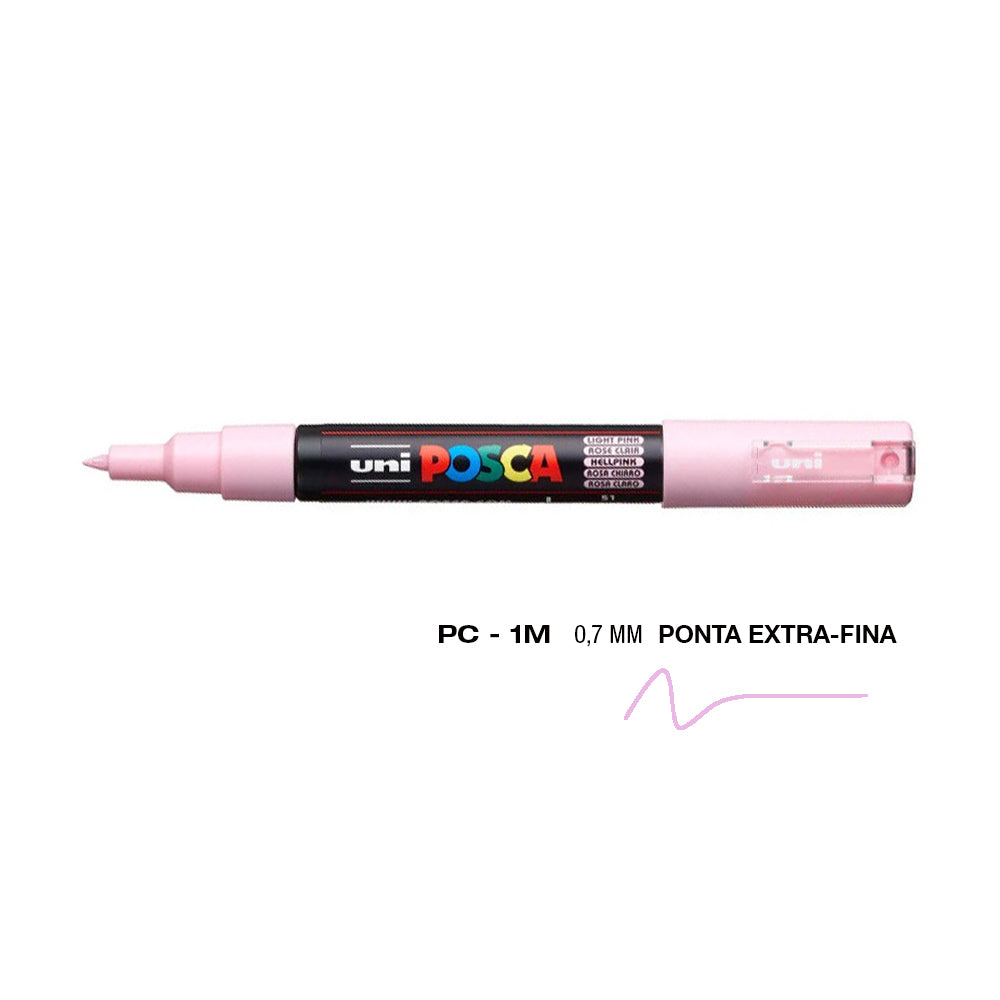 Bluepixel Equipamentos e Serviços Informáticos Lda | Marcador Uniball Posca PC-1M 0,7mm Rosa Claro – Caneta para Arte e Decoração Posca Marcadores