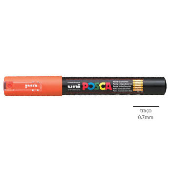 Bluepixel Equipamentos e Serviços Informáticos Lda | Marcador Uni Posca PC-1M Laranja 0,7mm | Pack com 4 unidades Posca Marcadores
