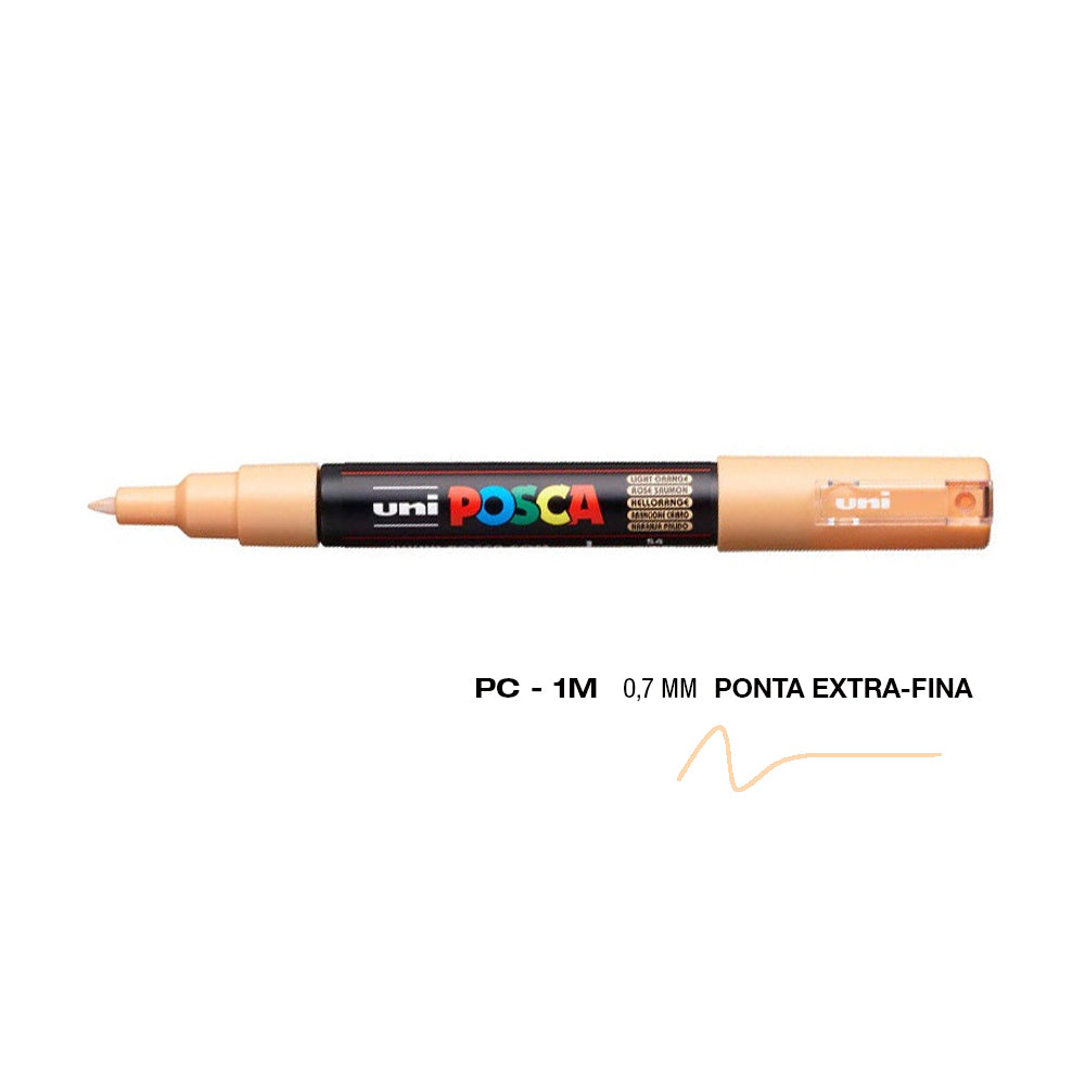 Bluepixel Equipamentos e Serviços Informáticos Lda | Marcador Uni-Ball Posca PC-1M Laranja Claro 0,7mm - 54 cores Posca Marcadores