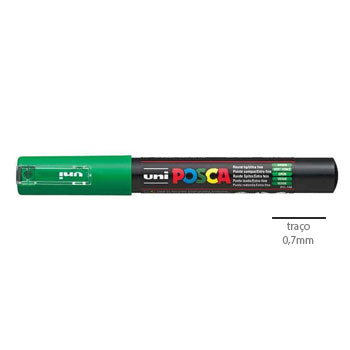 Bluepixel Equipamentos e Serviços Informáticos Lda | Marcador Uniball Posca PC-1M Verde 0,7mm – Pacote com 6 unidades Posca Marcadores