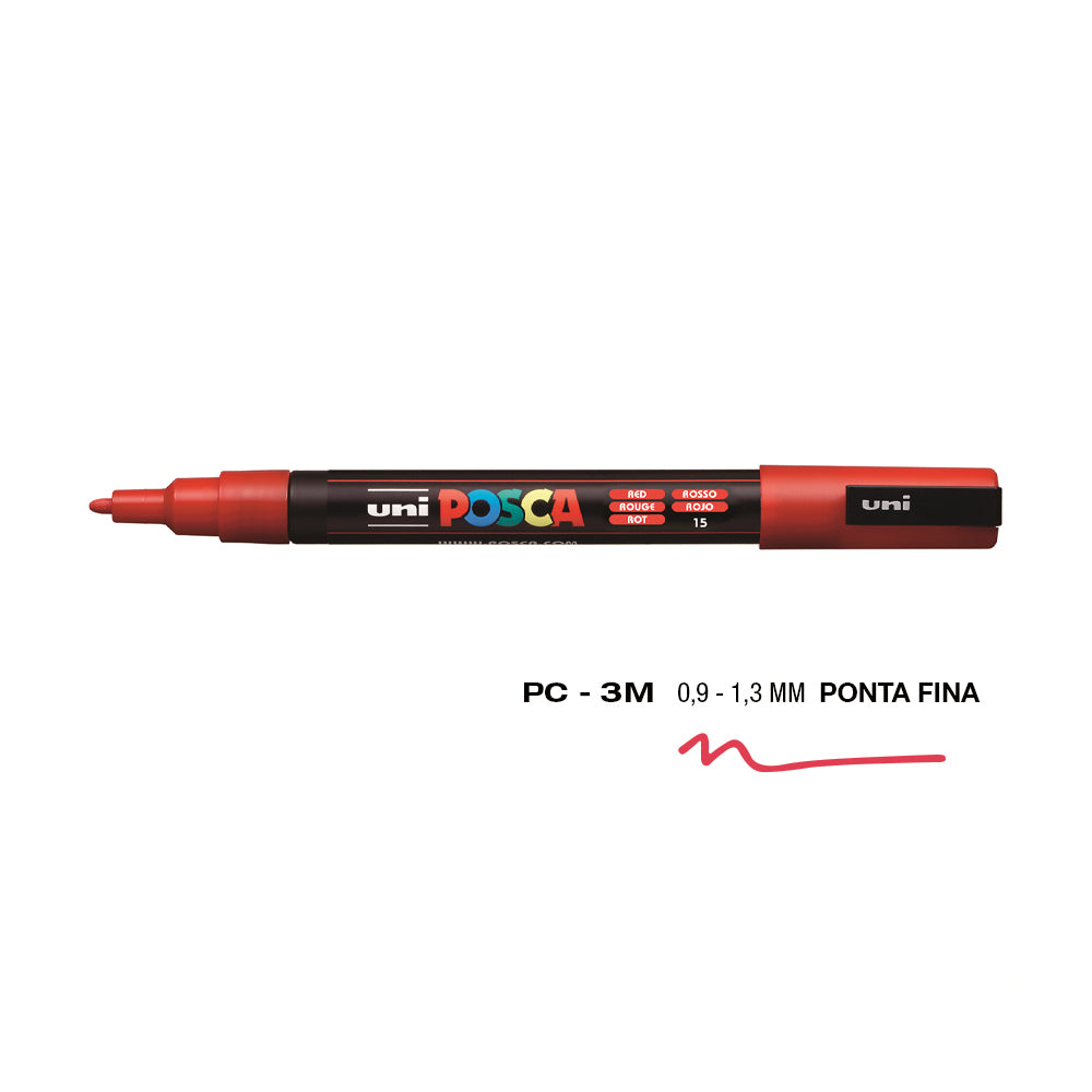 Bluepixel Equipamentos e Serviços Informáticos Lda | Marcador Uniball Posca PC-3M Vermelho 0,9mm 15 unidades Posca Marcadores