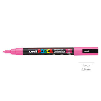 Bluepixel Equipamentos e Serviços Informáticos Lda | Marcador Uniball Posca PC-3M Rosa 0,9mm | 13 Unidades Posca Marcadores