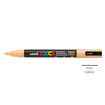 Bluepixel Equipamentos e Serviços Informáticos Lda | Marcador Posca PC-3M Laranja Claro 0,9mm - 1 unidade Posca Marcadores