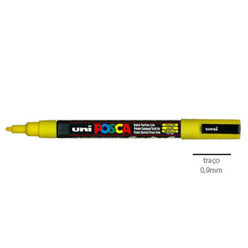 Bluepixel Equipamentos e Serviços Informáticos Lda | Marcador Uniball Posca PC-3M Amarelo 0,9mm – Kit com 2 unidades Posca Marcadores
