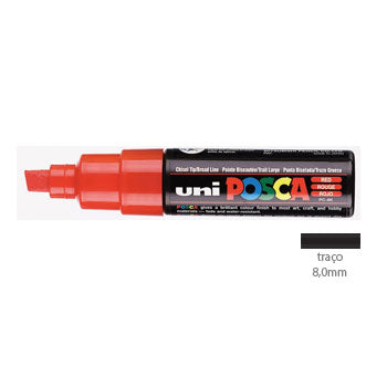 Bluepixel Equipamentos e Serviços Informáticos Lda | Marcador Uniball Posca PC-8K Vermelho 8mm 15 unidades Posca Marcadores