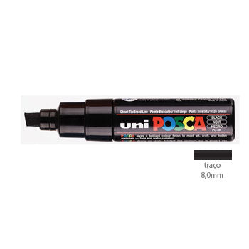 Bluepixel Equipamentos e Serviços Informáticos Lda | Marcador UniPosca PC-8K Preto 8mm 24 unidades - Pintura e Arte Posca Marcadores