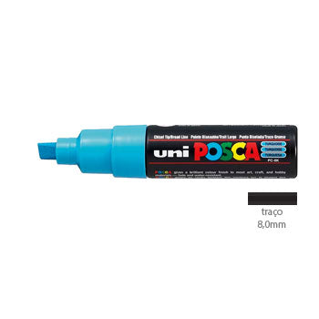 Bluepixel Equipamentos e Serviços Informáticos Lda | Marcador Uniball Posca PC-8K Turquesa 8mm – Caneta para Arte Posca Marcadores
