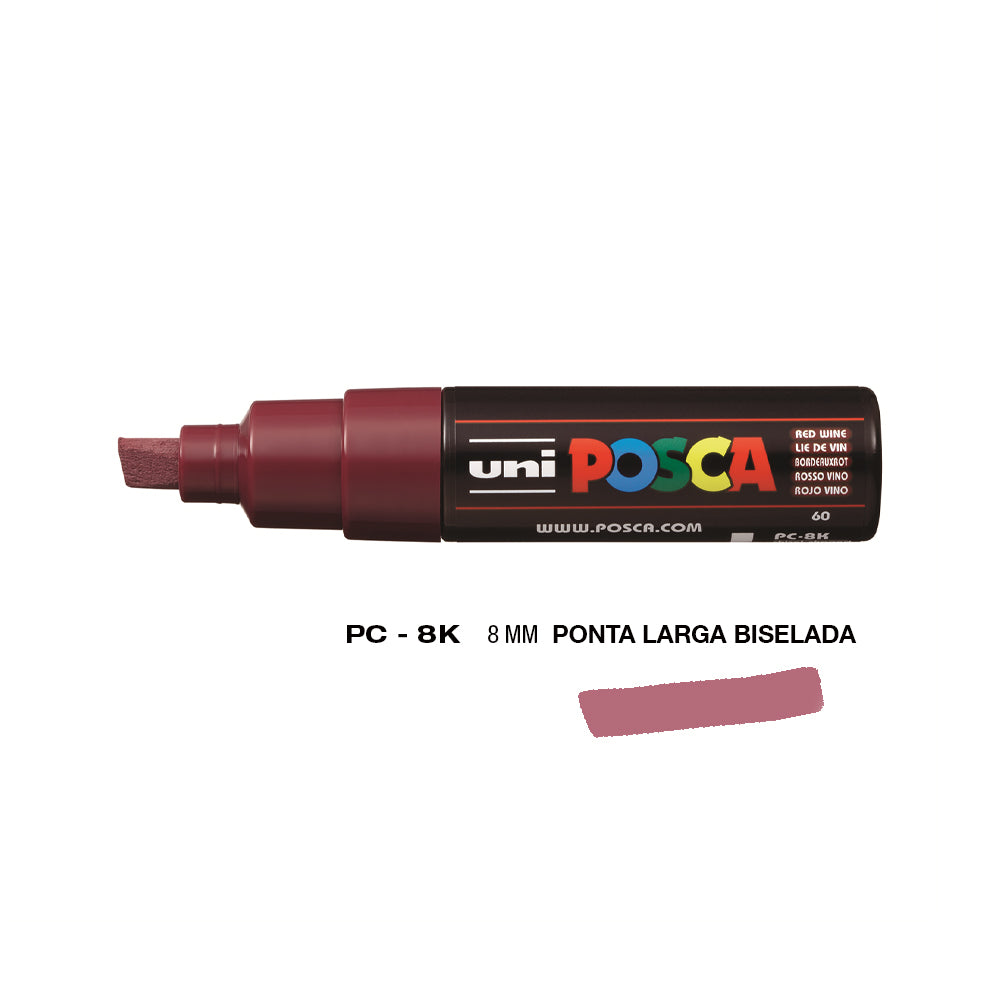 Bluepixel Equipamentos e Serviços Informáticos Lda | Marcador UniPosca PC-8K 8mm Vinho Tinto para Artes e DIY Posca Marcadores