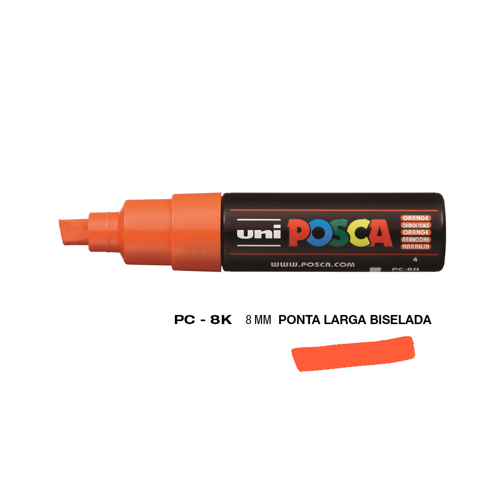 Bluepixel Equipamentos e Serviços Informáticos Lda | Marcador Uniball Posca PC-8K 8mm Laranja — Pack com 4 unidades Posca Marcadores