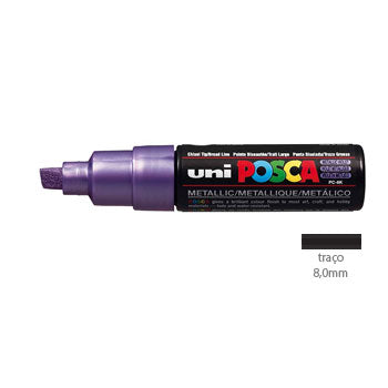 Bluepixel Equipamentos e Serviços Informáticos Lda | Marcador Uni-Ball Posca PC-8K Violeta Metal 8mm | Pintura e Artes Posca Marcadores