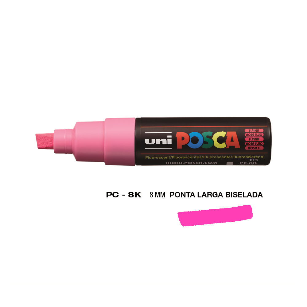 Bluepixel Equipamentos e Serviços Informáticos Lda | Marcador Uni Posca PC-8K Rosa Fluor 8mm - Ideal para Artes e Decoração Posca Marcadores