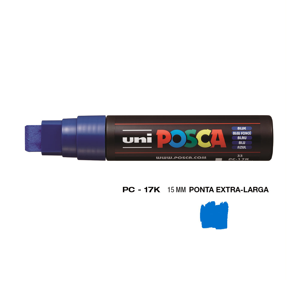 Bluepixel Equipamentos e Serviços Informáticos Lda | Marcador UniPosca PC-17K Azul 15mm – Caneta para Artes e Web Posca Marcadores