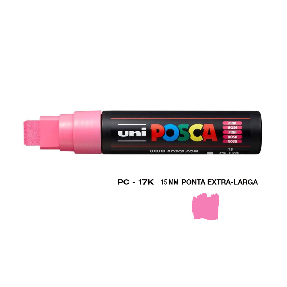 Bluepixel Equipamentos e Serviços Informáticos Lda | Marcador Uniball Posca PC-17K Rosa 15mm – Caneta para Arte e Decoração Posca Marcadores