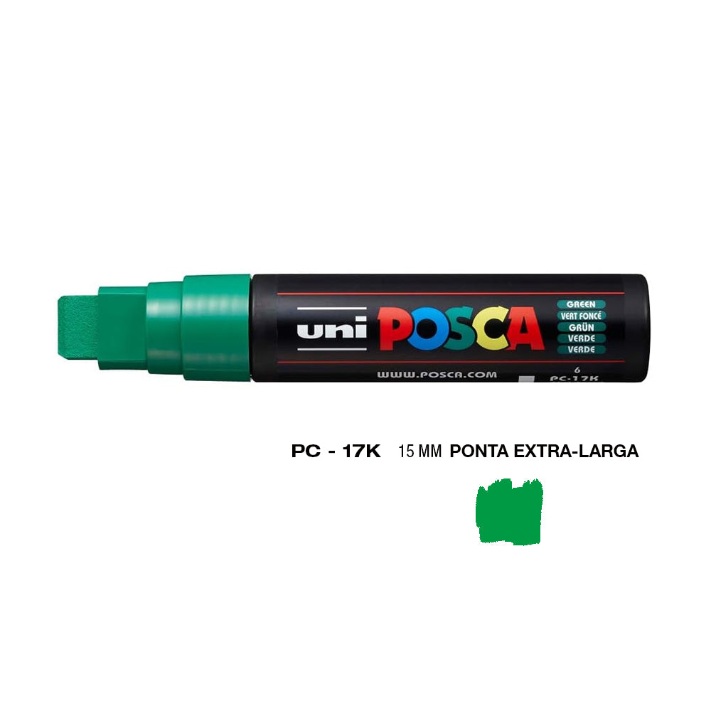 Bluepixel Equipamentos e Serviços Informáticos Lda | Marcador Uniball Posca PC-17K Verde 15mm 6 unidades Posca Marcadores