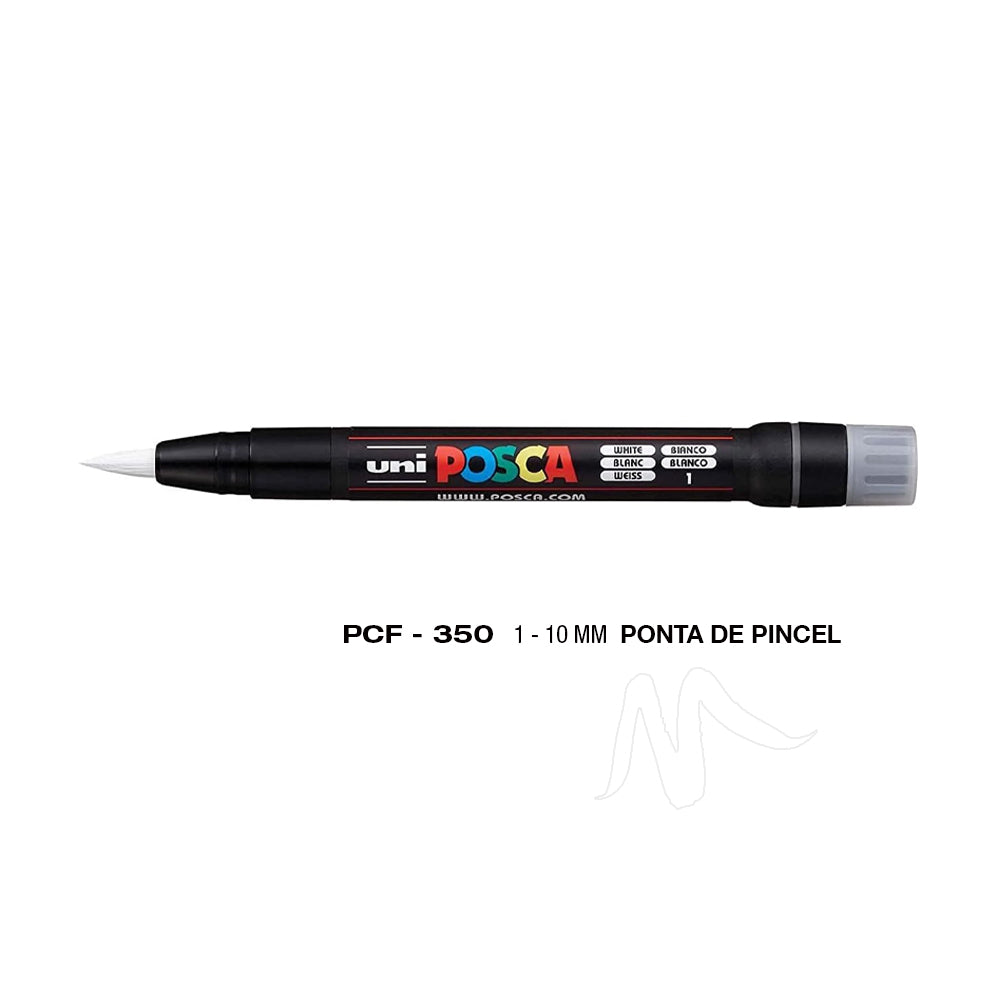 Marcador Uniball Posca PCF-350 1-10mm Branco 1 1un