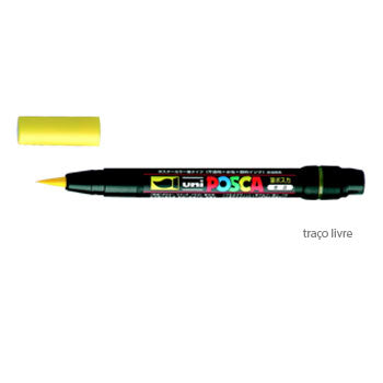 Bluepixel Equipamentos e Serviços Informáticos Lda | Marcador Uni-Ball Posca PCF-350 Amarelo 1-10mm | 2 Unidades Posca Marcadores