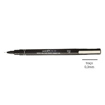 Marcador Fino Uniball Calibrado PIN 0,3mm Preto 1un