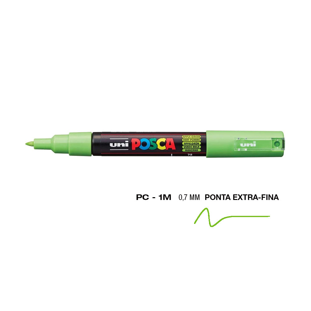 Bluepixel Equipamentos e Serviços Informáticos Lda | Marcador Uniball Posca PC-1M Verde Maçã – Pack com 72 unidades Posca Marcadores