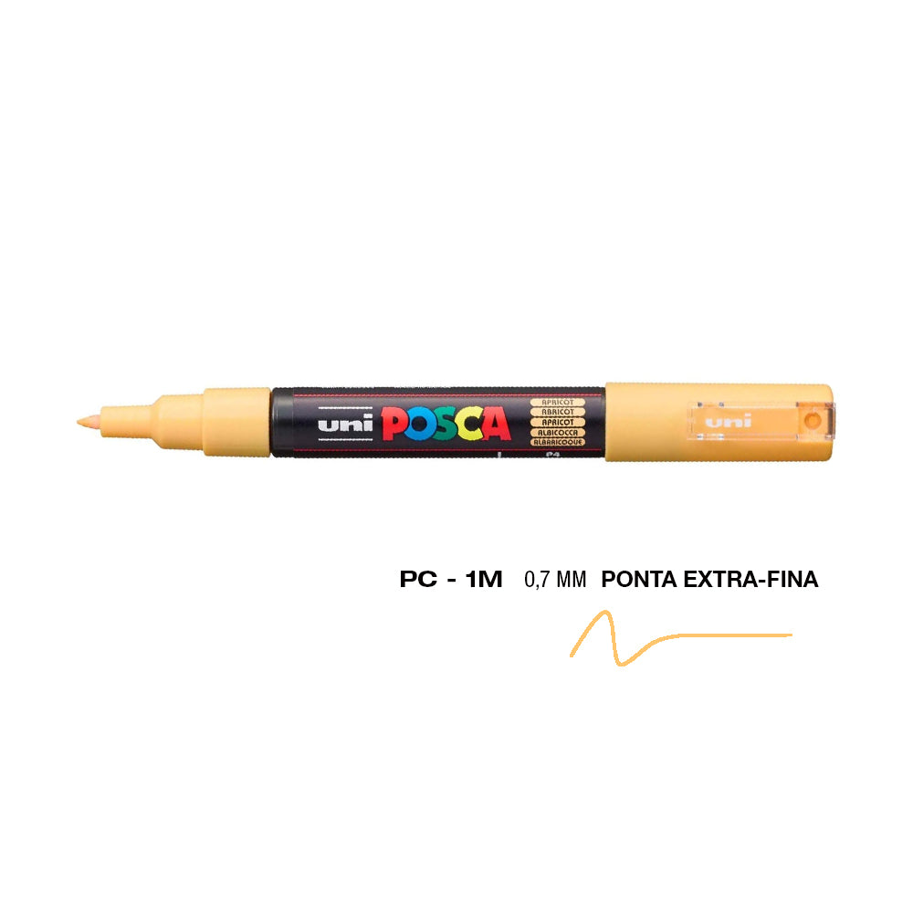 Bluepixel Equipamentos e Serviços Informáticos Lda | Marcador Uniball Posca PC-1M 0,7mm Apricot | Caneta para Arte Posca Marcadores