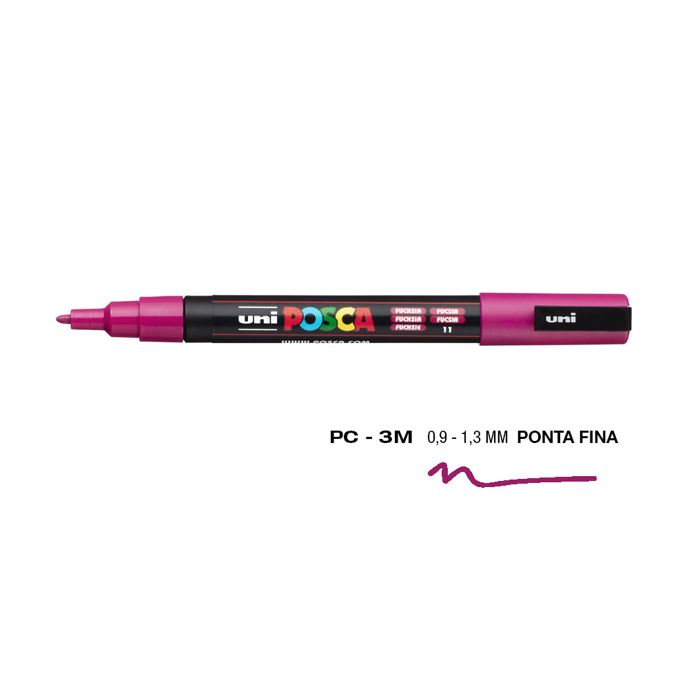 Bluepixel Equipamentos e Serviços Informáticos Lda | Marcador Posca PC-3M Fucsia 0,9mm - 1 unidade Posca Marcadores