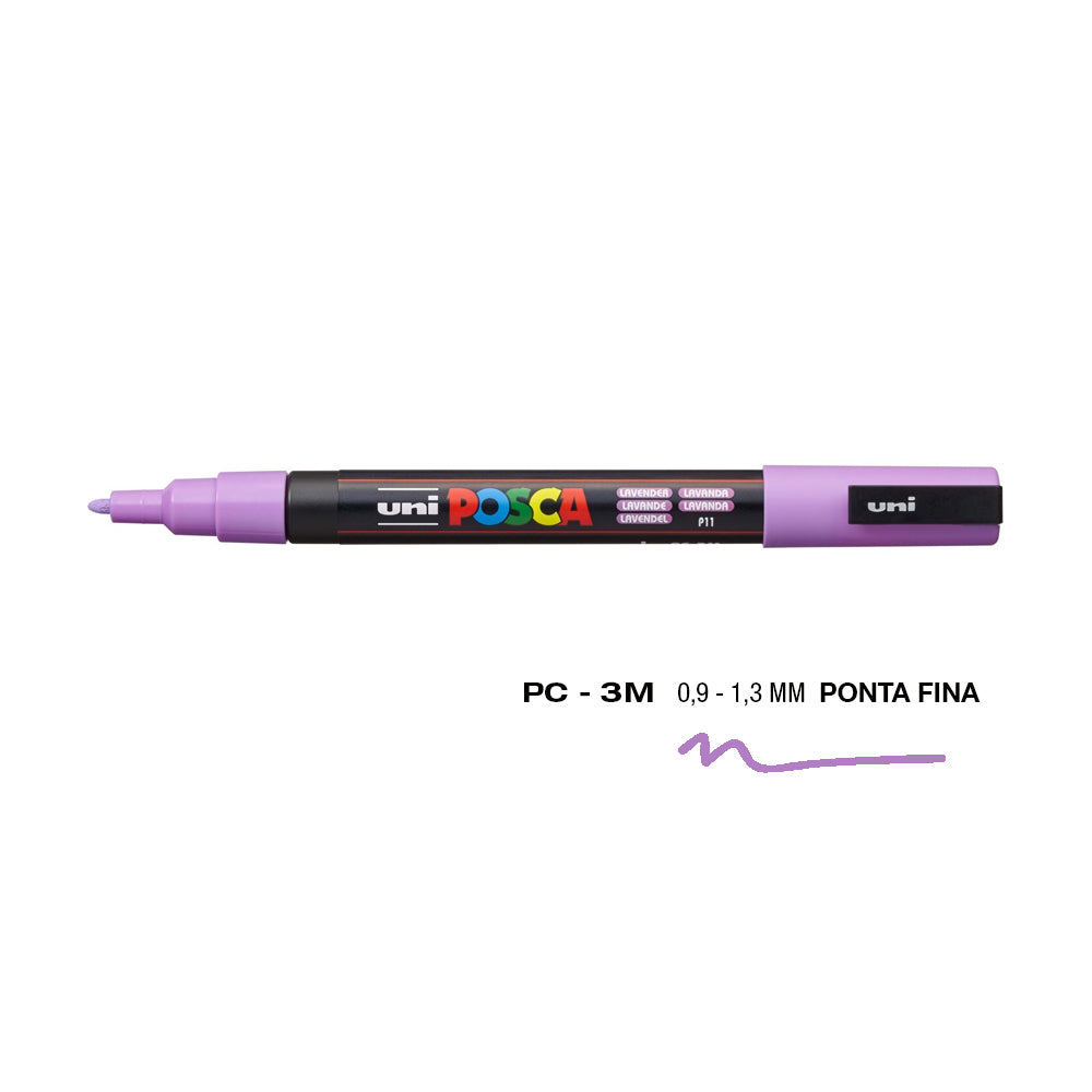 Bluepixel Equipamentos e Serviços Informáticos Lda | Marcador Uniball Posca PC-3M Lavanda 0,9mm - 1 unidade Posca Marcadores