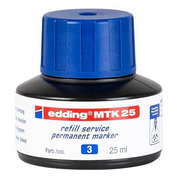 Bluepixel Equipamentos e Serviços Informáticos Lda | Recarga para Marcador Permanente Grosso Edding 25ml Azul Edding Marcadores