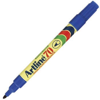 Bluepixel Equipamentos e Serviços Informáticos Lda | Marcador Permanente Médio Artline 70 Azul 1,5mm – Escreva com Clareza Artline Marcadores
