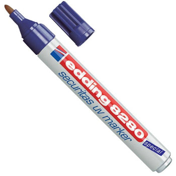 Bluepixel Equipamentos e Serviços Informáticos Lda | Marcador Ultra Violeta Edding 8280 – Caneta Marker para Uso Geral Edding Marcadores