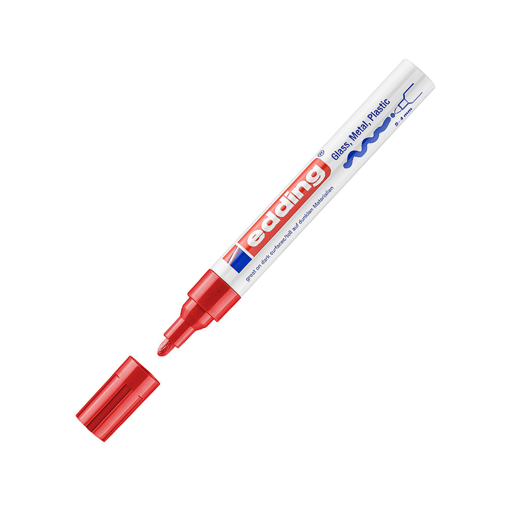 Bluepixel Equipamentos e Serviços Informáticos Lda | Marcador Edding 750 Vermelho 2-4mm - Escrever e Destacar Edding Marcadores