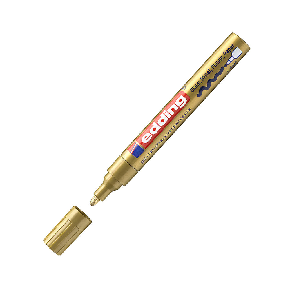 Bluepixel Equipamentos e Serviços Informáticos Lda | Marcador Edding 750 Ouro 2-4mm - Aderência e Cor Vibrante Edding Marcadores