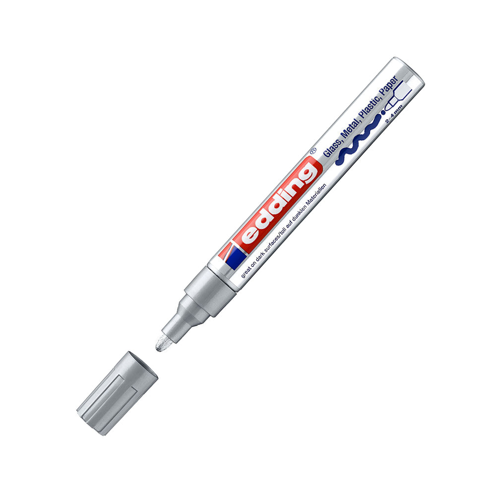 Bluepixel Equipamentos e Serviços Informáticos Lda | Marcador Edding 750 Prata 2-4mm | Escreva em Néon e Metal Edding Marcadores