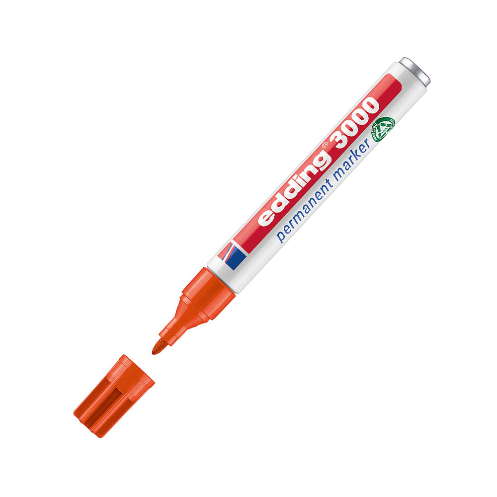 Bluepixel Equipamentos e Serviços Informáticos Lda | Marcador Permanente Edding 3000 Laranja 1,5-3mm — Toque Profissional Edding Marcadores