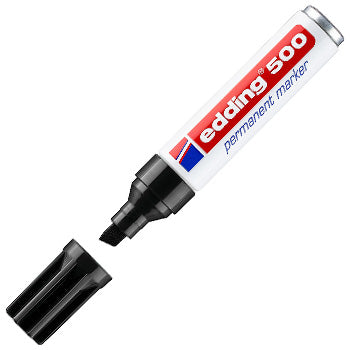 Bluepixel Equipamentos e Serviços Informáticos Lda | Marcador Permanente Edding 500 Grosso 2-7mm Preto – 1 Unidade Edding Marcadores