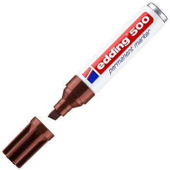 Bluepixel Equipamentos e Serviços Informáticos Lda | Marcador Permanente Edding 500 Grosso 2-7mm Castanho | 1 Unidade Edding Marcadores