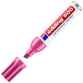 Bluepixel Equipamentos e Serviços Informáticos Lda | Marcador Permanente Edding 500 Rosa 2-7mm | Escrever em Superfícies Edding Marcadores