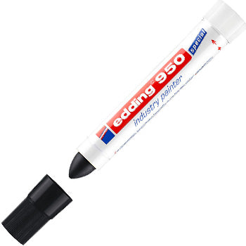 Bluepixel Equipamentos e Serviços Informáticos Lda | Marcador Permanente Edding 950 Grosso 10mm Preto - 1 unidade Edding Marcadores