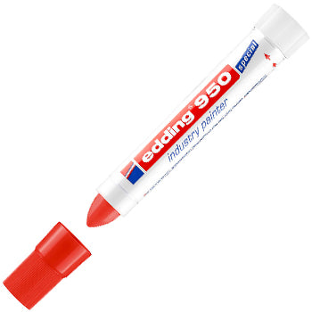 Bluepixel Equipamentos e Serviços Informáticos Lda | Marcador Permanente Grosso Edding 950 Vermelho 10mm | 1 Unidade Edding Marcadores