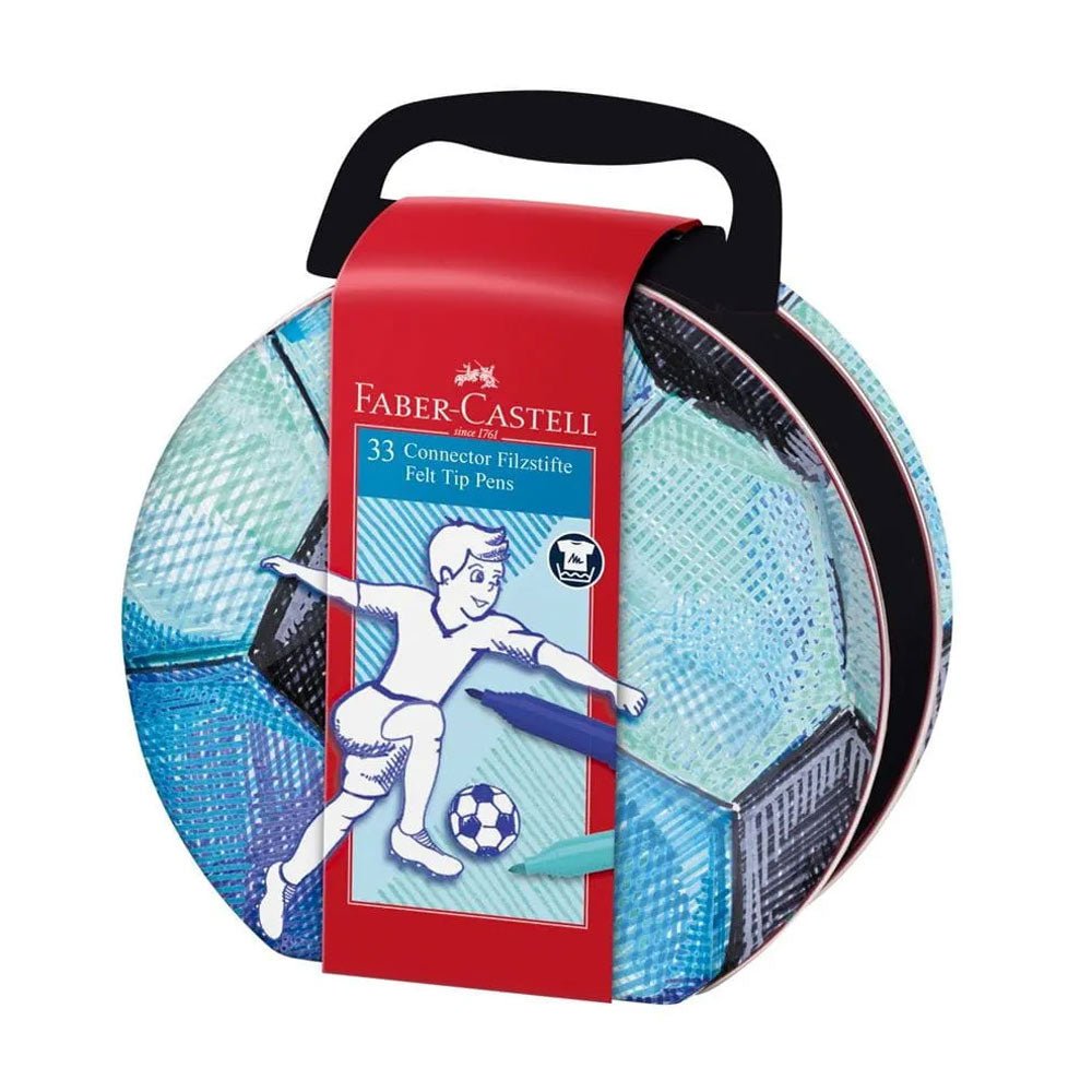 Bluepixel Equipamentos e Serviços Informáticos Lda | Marcador Feltro Faber Castell Connector - Mala Futebol 33 Unidades Faber-Castell Marcadores