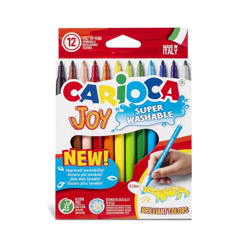 Bluepixel Equipamentos e Serviços Informáticos Lda | Marcador Feltro Lavável Carioca Joy - Pack com 12 Unidades Carioca Marcadores