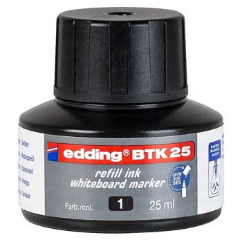 Bluepixel Equipamentos e Serviços Informáticos Lda | Recarga de Marcador para Quadro Branco Edding BTK25 Preto 25ml Edding Recargas Marcadores