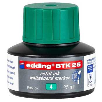 Bluepixel Equipamentos e Serviços Informáticos Lda | Recarga de Marcador Edding BTK25 Verde para Quadro Branco 25ml Edding Recargas Marcadores