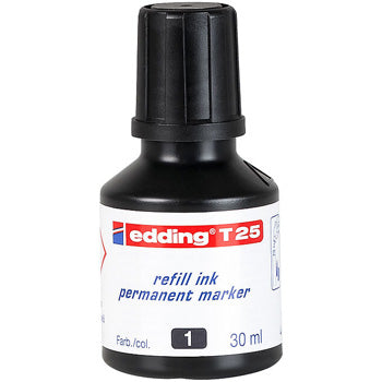 Bluepixel Equipamentos e Serviços Informáticos Lda | Recarga de Marcadores Permanentes Edding T-25 30ml Preto Edding Recargas Marcadores